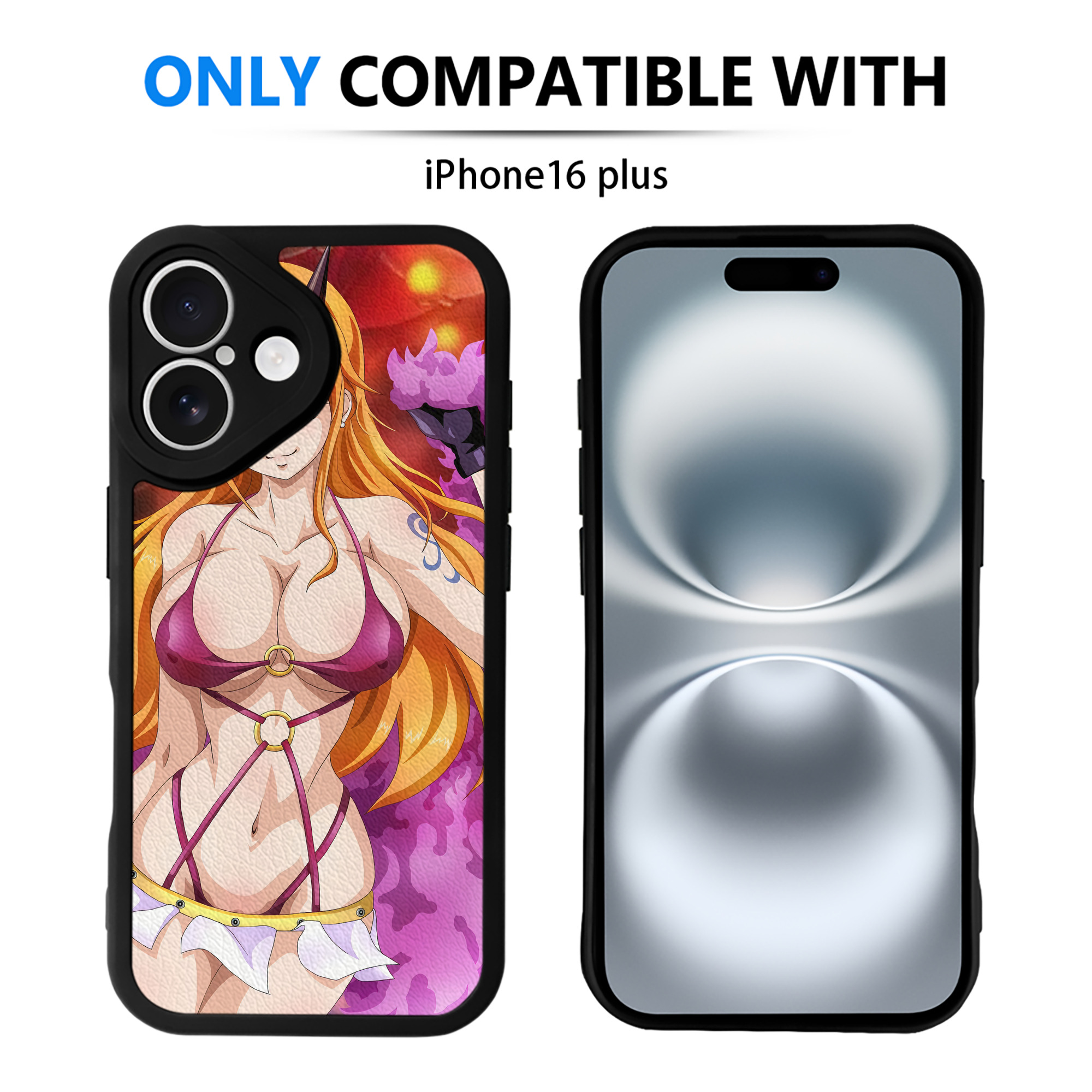 （画像用） ワンピース ONE PIECE 【iPhone 16シリーズ対応】シリコンスマホケース（レザー調） 材質：シリコン